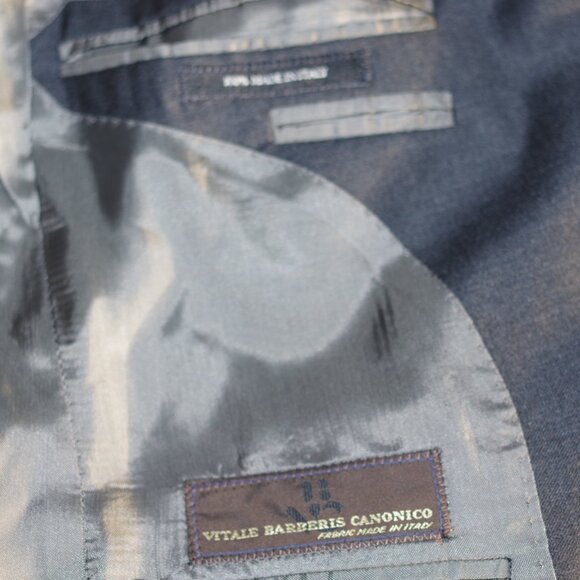 Vitale Barberis Canonico Cartella Charcoal Wool  Button Vents blazer Italy sz.50 - Picture 3 of 8